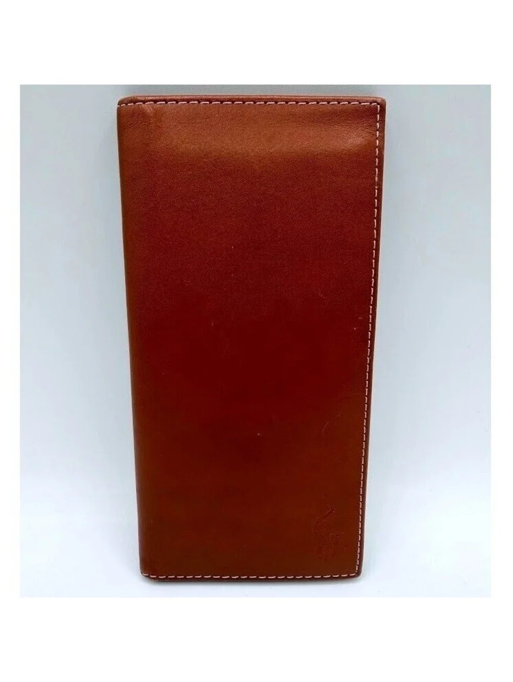 Polo Ralph Lauren Brown Leather Long Bifold Pocket Wallet